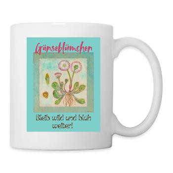 Gänseblümchen Wildblumen Print - Tasse - Weiß - Rechts