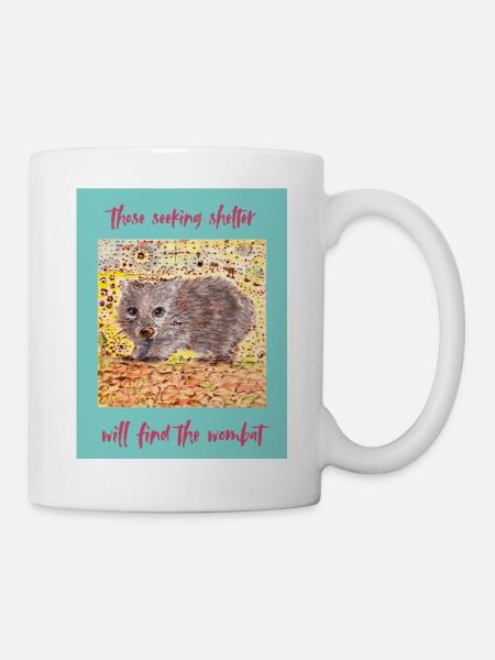 Wombat Zuflucht im Wald - Tasse - Weiß