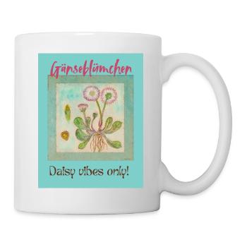 Gänseblümchen Vibes - Tasse - Weiß - Rechts