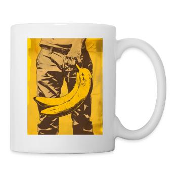Banana in street art style - Mug - white - Right