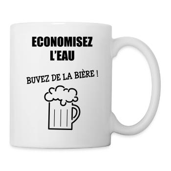 Save water, drink beer - Mug - white - Right