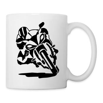 motocyclette - Mug blanc - blanc - Droite