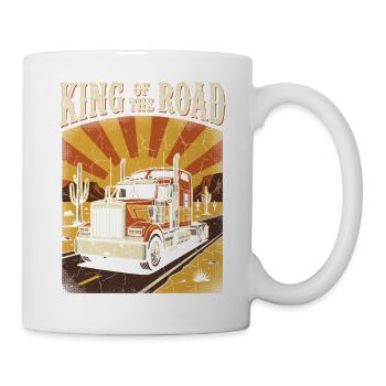 Road Vintage Truck Driver Trucker - Mug - white - Right