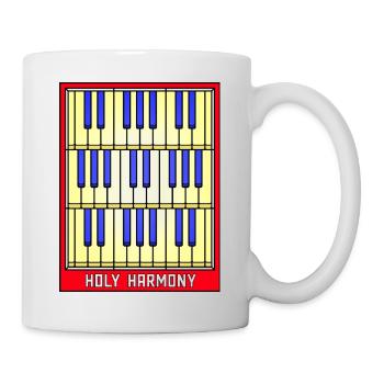 Stained Glass Piano Keys - Mug - white - Right