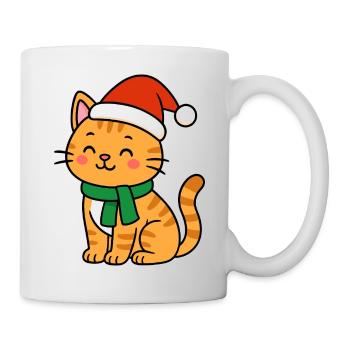 Kawaii Christmas Kitten - Mug - white - Right