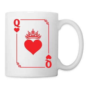 Carte de Cœur Reine Couples Adorable Mignonne - Mug blanc - blanc - Droite