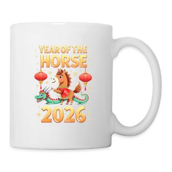 Nouvel An chinois du cheval 2026 - Mug blanc - blanc - Droite