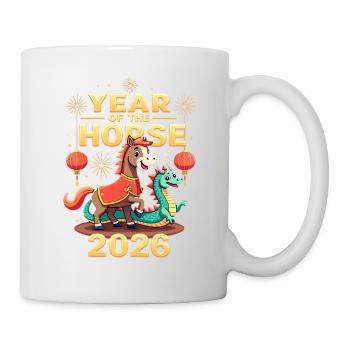 Nouvel An chinois du cheval 2026 - Mug blanc - blanc - Droite