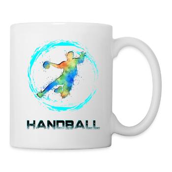 Handball Sprungrbener  - Tasse - Weiß - Rechts