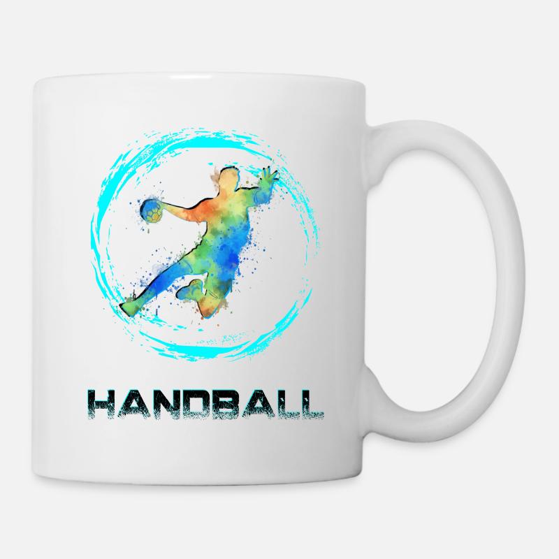 Handball Sprungrbener  - Tasse - Weiß