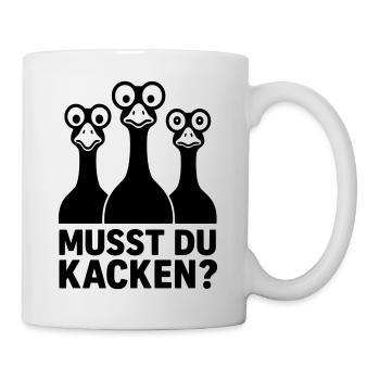 Tu dois vraiment faire caca, les enfants drôles, oies aux yeux en boue - Mug blanc - blanc - Droite