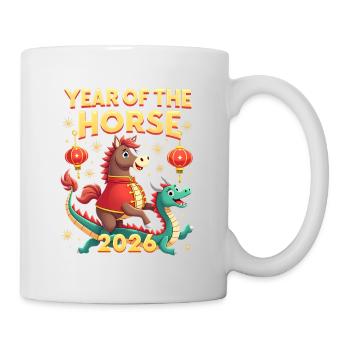 Nouvel An chinois du cheval 2026 - Mug blanc - blanc - Droite