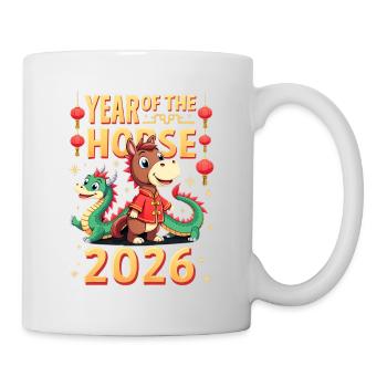Nouvel An chinois du cheval 2026 - Mug blanc - blanc - Droite
