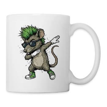 Punk Dabbing Rat Cartoon - Mug - white - Right