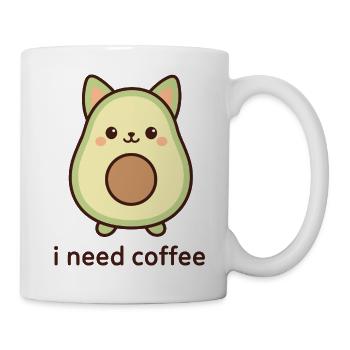 Kawaii Avocado Fruit Face - Mug - white - Right