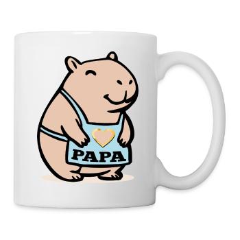 Capybara Papa Wasserschweine - Tasse - Weiß - Rechts