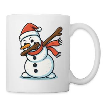 Tamponnement du bonhomme de neige - Mug blanc - blanc - Droite