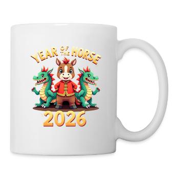 Nouvel An chinois du cheval 2026 - Mug blanc - blanc - Droite