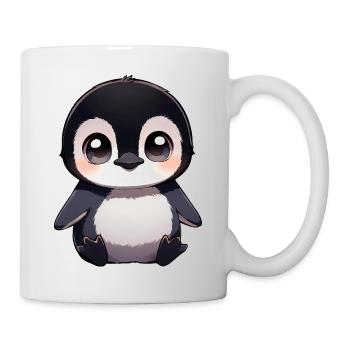 Cute Penguin Cartoon Critter Kugger Lye - Mug - white - Right