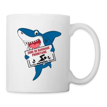 Zone de Baignade Prioritaire - Mug blanc - blanc - Droite