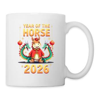 Nouvel An chinois du cheval 2026 - Mug blanc - blanc - Droite