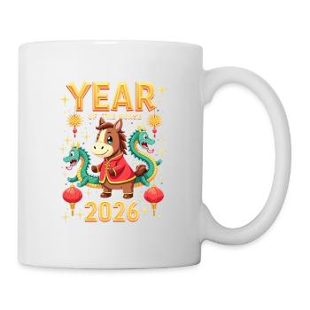 Nouvel An chinois du cheval 2026 - Mug blanc - blanc - Droite