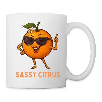 Sassy Citrus with sunglasses - Mug - white - Right