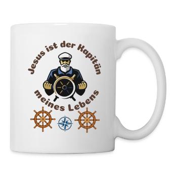 Jesus is the captain of my life - Christian - Mug - white - Right