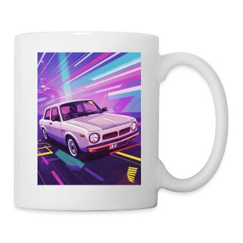 Synthwave Auto im Retro-Stil - Tasse - Weiß - Rechts