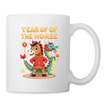 Nouvel An chinois du cheval 2026 - Mug blanc - blanc - Droite