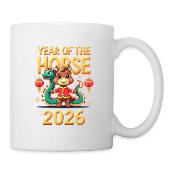 Nouvel An chinois du cheval 2026 - Mug blanc - blanc - Droite