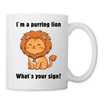 Zodiac Leo Cat – Cute Leo Zodiac - Mug - white - Right