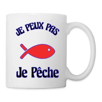 ICH KANN NICHT. ICH HABE GEFIEDERT. FISCHER. HUMOR. RUHESTAND - Tasse - Weiß - Rechts