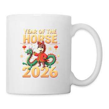 Nouvel An chinois du cheval 2026 - Mug blanc - blanc - Droite