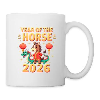 Nouvel An chinois du cheval 2026 - Mug blanc - blanc - Droite