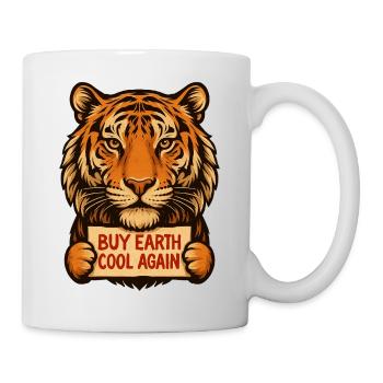 Tiger says: Make Eath Cool Again - Mug - white - Right