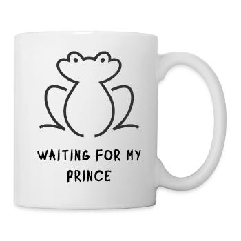 Frosch Linienkunst Silhouette - Tasse - Weiß - Rechts