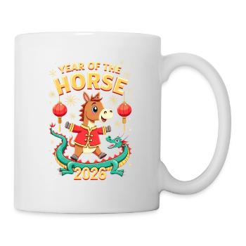 Nouvel An chinois du cheval 2026 - Mug blanc - blanc - Droite
