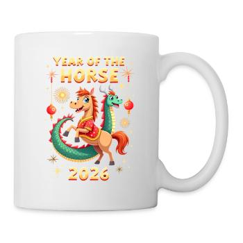 Nouvel An chinois du cheval 2026 - Mug blanc - blanc - Droite