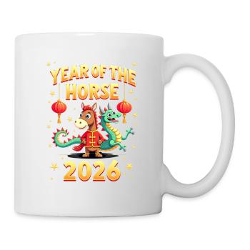 Nouvel An chinois du cheval 2026 - Mug blanc - blanc - Droite