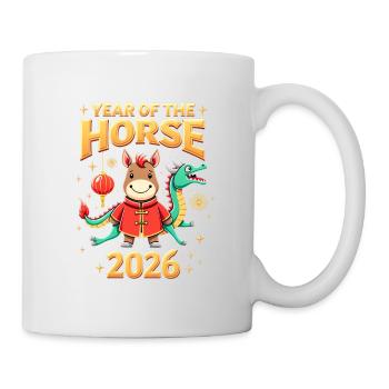 Nouvel An chinois du cheval 2026 - Mug blanc - blanc - Droite