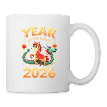 Nouvel An chinois du cheval 2026 - Mug blanc - blanc - Droite