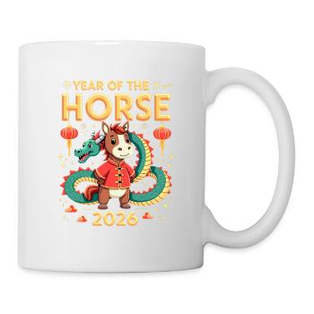 Nouvel An chinois du cheval 2026 - Mug blanc - blanc - Droite