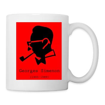 Porträt Georges Simenon - Tasse - Weiß - Rechts