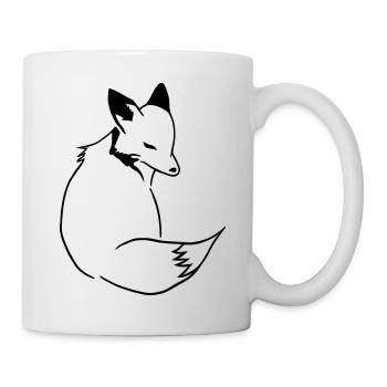Fuchs Comic: Schlau, Foxy & Manga Style - Tasse - Weiß - Rechts