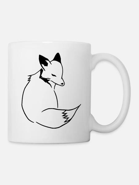 Fuchs Comic: Schlau, Foxy & Manga Style - Tasse - Weiß