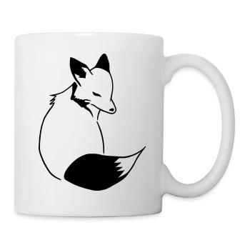 Fuchs Comic: Schlau, Foxy & Manga Style - Tasse - Weiß - Rechts