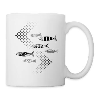 Trafic de poissons - Mug blanc - blanc - Droite