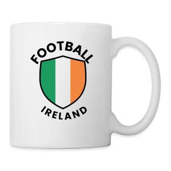 Ireland Football Shield Grafikdesign - Tasse - Weiß - Rechts