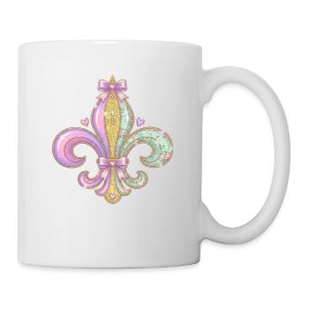 Pastel Glitter Fleurdelis - Mug - white - Right